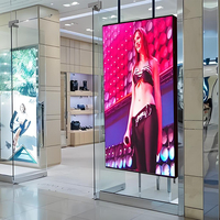 Panneau LED d'animation intérieur SMD P4.0/P3.0/P2.5/P2.0/P1.86/P1.53 pour mur vidéo de magasin de détail, programmable, pleine couleur, pour vitrine en verre