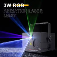 UNOXINE 3D-Laserprojektor Party Disco Bühne Vollfarbiger Laserlichteffekt DMX512 1W Bühnenprojektor Animation für Nachtclubs