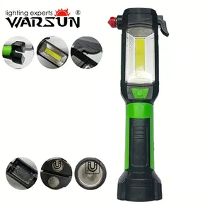 WARSUN Outdoor Multi-purpose COB Dual light sources swivel splint waterproof IPX4 magnetic hook WorkLight 230lm 8829