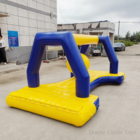 Parcours d'obstacles aquatiques gonflables géants de 20 m, équipement de parc aquatique flottant, jeu de sports nautiques en PVC commercial pour lac, piscine, mer