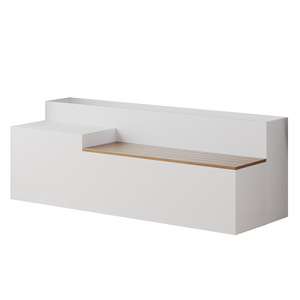 Modern Minimalist Storage Flower Box <b>Rectangle</b> White Metal Multifunctional Outdoor Seating Balcony Garden <b>Planting</b> - Product Image 3