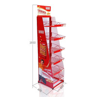 Présentoir en rack pour produits alimentaires et chips pour bonbons sur plancher de magasin de détail personnalisé Présentoir en fil métallique pour supermarché