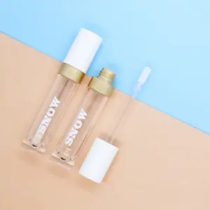 Hot Sale White Cap Lip Gloss Tubes Wholesale Lip Gloss Containers Tube Custom Cosmetic Lipgloss Packaging Makeup Tube