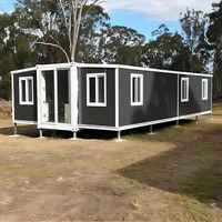 Casa Container Prefabbricata di Lusso Espandibile a Due o Tre Camere da Letto, Pieghevole e Portatile, 40 Piedi, con Doppia Ala, per Hotel
