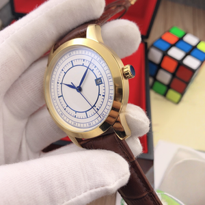 Montre mécanique automatique vintage pour homme avec cadran sectoriel, verre saphir rose, affichage de la date, bracelet en cuir, montre-bracelet de ville pour affaires - Product Image 3