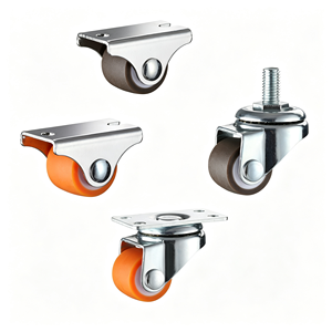 Roulettes robustes pour meubles, lot de 4, roulettes pivotantes avec frein, roues en PU silencieuses à 360° pour canapé, lit, armoire - Product Image 5