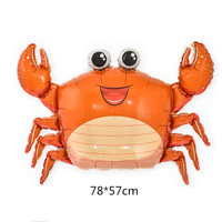 Ballons en aluminium en forme d'animaux marins : Requin, Baleine, Pieuvre, Crabe, Homard, Hippocampe, Créatures marines pour décorations de fête d'anniversaire d'enfants
