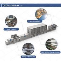 Industriële chocolademachine 250-600kg/uur SUS304 Chocoladeproductielijn 42kw Volledig roestvrij staal PLC CE gecertificeerd