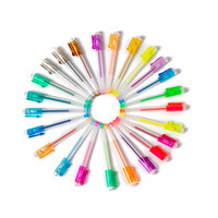 Ensemble de stylos gel de couleur dessin animé mignon avec pointe en métal largeur d'écriture de 1.0mm boîtier en plastique court encre argentée incluse