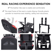GY046-2 Simulateur de course professionnel avec châssis, pédales de conduite et support d'écran pour jeux de course