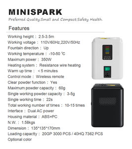 آلة ألعاب نارية باردة صغيرة جديدة لعام <span class=keywords><strong>2026</strong></span> للاستخدام الخارجي في الحفلات والمناسبات، بقوة 350 واط، آلة شرارة باردة بيضاء صغيرة للحفلات والأعراس والعروض - Product Image 4
