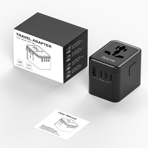 OULiYO Travel Adapter 3 Type-<b>C</b> Ports Universal Plug PD Fast <b>Charging</b> All In One - Product Image 1