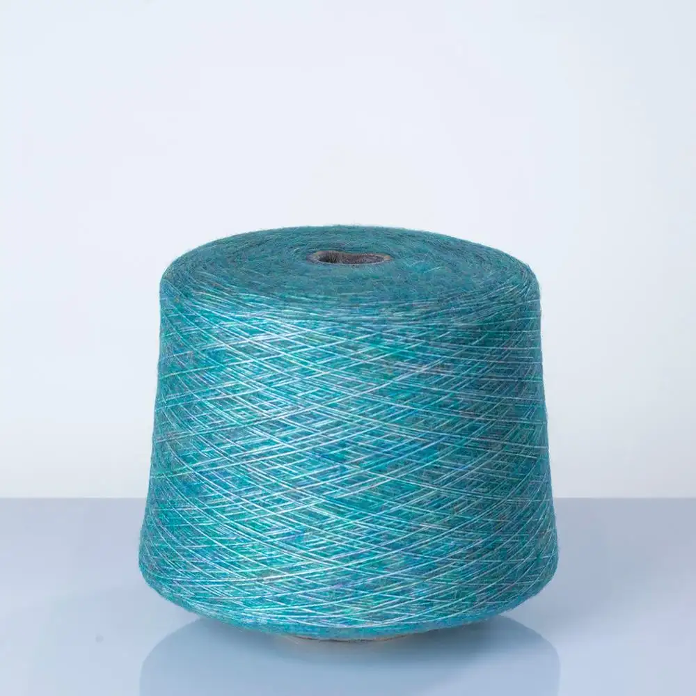 Yarn Biodegradable 99% Anti-microbial Wool Woolen Hand Knitting Melange Yarn WEAVING DYED Stock Yarn For Sale