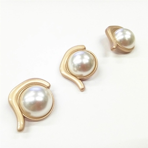 Multi Style <strong>Custom</strong> Shank <strong>Buttons</strong> Metal Alloy Golden Pearl <strong>Buttons</strong> for Clothes - Product Image 5