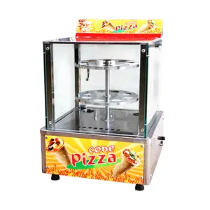 Low price electric and rotating cone pizza warmer cabinet pizza cone display showcase