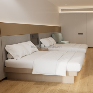 Cama de Madera Sólida de Lujo, Tamaño King, Diseño para Hoteles de Negocios, con Cabecera, para Proyectos de Mobiliario de Hoteles, Base para Colchón Comercial - Product Image 3