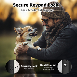 Tize sáng tạo không thấm nước có thể sạc lại con chó không có sốc an toàn e-cổ Áo 2600ft từ xa chó đào tạo cổ áo với LED hiển thị - Product Image 6