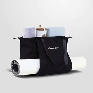 Échantillon gratuit : Sac de sport à bandoulière pour femme avec compartiment séparé pour chaussures, sac de rangement à main (tapis de yoga non inclus) - Product Image 3