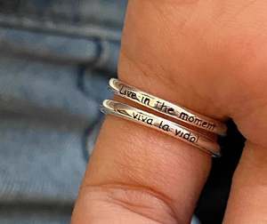 Bague rétro gravée en argent, bague à ouverture réglable, bague <span class=keywords><strong>simple</strong></span> et discrète pour la vie quotidienne - Product Image 6