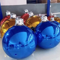 Ballon gonflable réutilisable en PVC Bole Ark de 2 pieds, ornement de Noël, pompe à air électrique, boule miroir imperméable, couleurs personnalisables