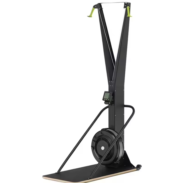 Aerobic Drag Ski Arm Strength Trainer Commercial Ski Machine Air Resistance Wood Material 200kg Capacity for Gym
