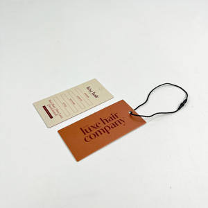 Etiquetas Colgantes de Papel Marrón Personalizadas - Etiquetas de Lujo para Extensiones de Cabello con Cordón Negro y Campos de Información Impresos - Product Image 6