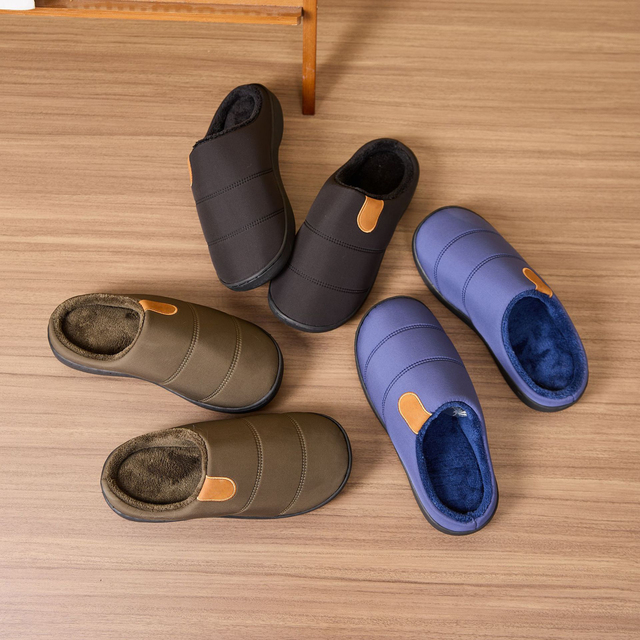 Casual Home Slippers for Women Comfy Soft Durable Slip-on Indoor Memory Foam House Shoes with Coral Fleece