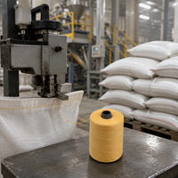 Fil à coudre en polyester jaune personnalisé pour la fermeture des sacs de riz, fil pour sacs de 2 kg et 5 kg en vrac