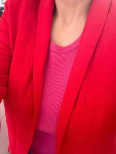 เสื้อโค้ททรงสูทแขนยาวคอปกโปโลสีพื้นเรียบง่าย สไตล์ลำลองสำหรับฤดูใบไม้ร่วงและฤดูหนาว - Product Image 5