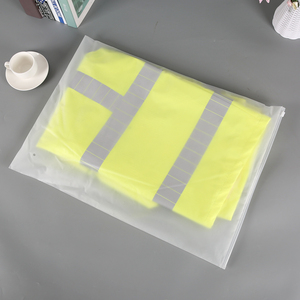 Bag Clothing Zip Custom Logo Printing Slide Matte/ Frosted Biodegradable Zipper Plastic Bag Clear Clothing Tshirt Poly Zip Bag With Own Logo