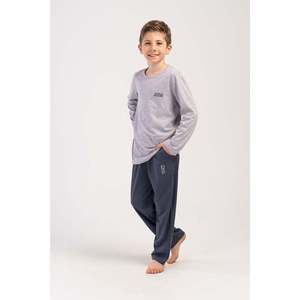 ชุดนอนเด็กชายแขนยาวมีปกและกระเป๋า ผ้าถักนุ่มสบายสำหรับเด็กวัยหัดเดิน ไซส์ 9/10-15/16 สำหรับฤดูใบไม้ผลิและฤดูหนาว - Product Image 4