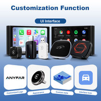 Rhythm Portable Auto BT Adapter Dongle Wireless CarPlay para coches Android con conexión automática y USB para coches