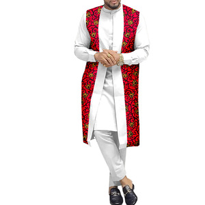 Costumes Africains 100 % Coton pour Hommes, Ensemble 3 Pièces de Haute Qualité, Collection Automne 2025, <span class=keywords><strong>Tenue</strong></span> Africaine pour <span class=keywords><strong>Homme</strong></span> - Product Image 4