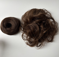 Pièce de cheveux humains Donuts Messy Buns Extension de queue de cheval courte haute densité et chignon-Accessoire de cheveux humains de haute qualité