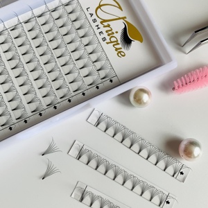 Fans Promade faits à la main 120 ventilateurs 6D 7D extensions de cils en soie à racine courte collés à la chaleur - Product Image 5