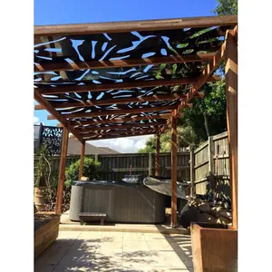 Декоративная металлическая Заборная панель с лазерной резкой, садовая беседка, индивидуальный дизайн