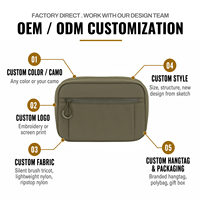 Pochette magnétique GAF à accès rapide, sac banane tactique pour port dissimulé (CCW), étui de ceinture, sacoche d'entraînement extérieur, tir, EDC, en nylon