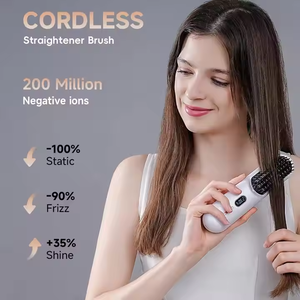 Phenitech <strong>Ceramic</strong> Electronic Hair Straightener <strong>Brush</strong>, Ionic <strong>Hot</strong> Comb Electric Hair Comb Straightening Hair Stick Cordless - Product Image 6
