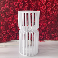 Support de gâteau en acrylique pour mariage, rose, violet, blanc, socle cylindrique, piédestal, support de fleurs, décoration de scène de mariage, table