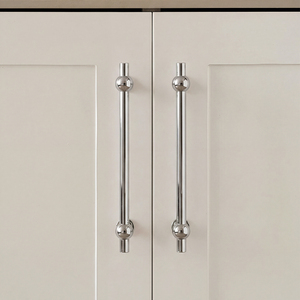 Maniglie a T per Mobili, Stile Francese Minimalista, in Ottone Lucido Nichelato H59, Maniglie per Cassetti, Cucina, Armadio, Porte, 4 Misure - Product Image 3