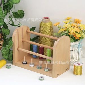 Wooden Yarn Frame Multi Functional Storage Rack For Crocheting Knitting Yarn Dispenser Desktop Organization - Product Image 2