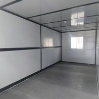 Maison préfabriquée en conteneur à deux étages, pliable, en acier et panneaux sandwich, design industriel, 3m x 6m