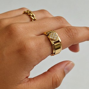 Nordic Italian Style 9Mm Stainless Steel Heart Module Bracelet Women's DIY Jewelry Set Gift Zircon Bezel Setting - Product Image 4