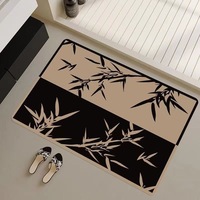Nouveau tapis de sol de salle de bain antidérapant et absorbant l'eau en diatomite de style chinois traditionnel, tapis de porte lavable en machine pour entrée et maison