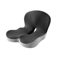 Coussin orthopédique en mousse à mémoire de forme pour siège et dossier avec base antidérapante pour voiture, chaise de bureau, soulagement de la douleur à la hanche