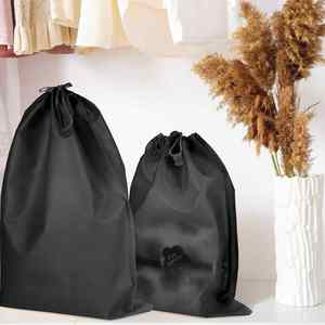 Housses de chaussures de luxe avec logo personnalisé, sac de rangement anti-poussière en soie, grand sac à cordon en satin pour sacs à main - Product Image 5
