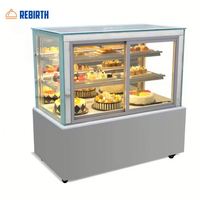Vitrine Réfrigérée Commerciale Écoénergétique à Refroidissement par Air pour Gâteaux et Pâtisseries, Sans Givre, pour Cafés et Boulangeries