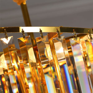 Lámpara <span class=keywords><strong>de</strong></span> Techo Colgante Americana <span class=keywords><strong>de</strong></span> Lujo Dorada E14, Diseño Creativo Art Deco, Cristal K9, Araña <span class=keywords><strong>de</strong></span> Interior para Dormitorio, Isla <span class=keywords><strong>de</strong></span> Cocina - Product Image 4