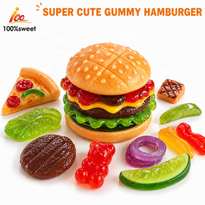 Fábrica personalizada Super Cute Jumbo Gummy Hamburger Gummy Candy Hamburguesa única y comestible + Papas fritas + Hot Dog + Donut Sweets - Product Image 2