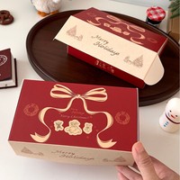 Boîte cadeau de Noël Xiyu avec illustration dessinée à la main, boîte à dessert faite à la main, décoration de boîte cadeau, boîte avion